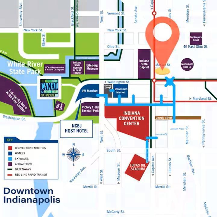 Free Parking! Downtown King Suite Lucas Oil- Conv Center Skywalk#1 Indianapolis Buitenkant foto